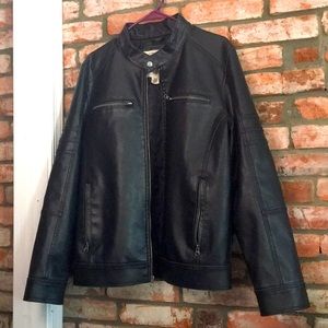 Route 66 Black Leather Men’s Jacket